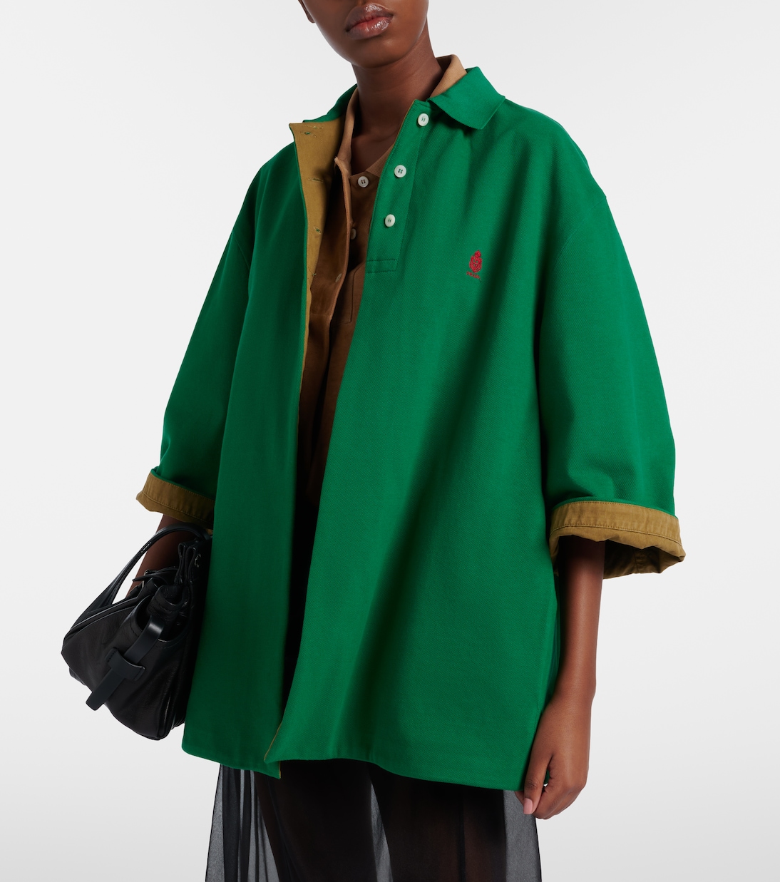 Cotton piqué coat | Prada