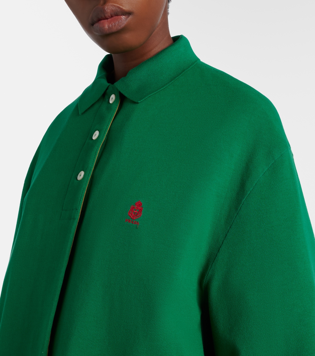 Cotton piqué coat | Prada