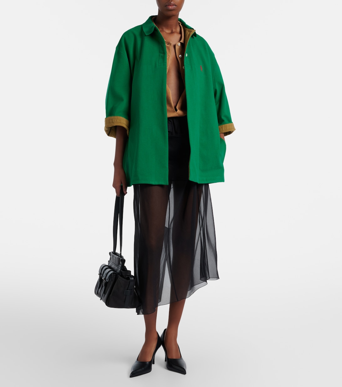 Cotton piqué coat | Prada