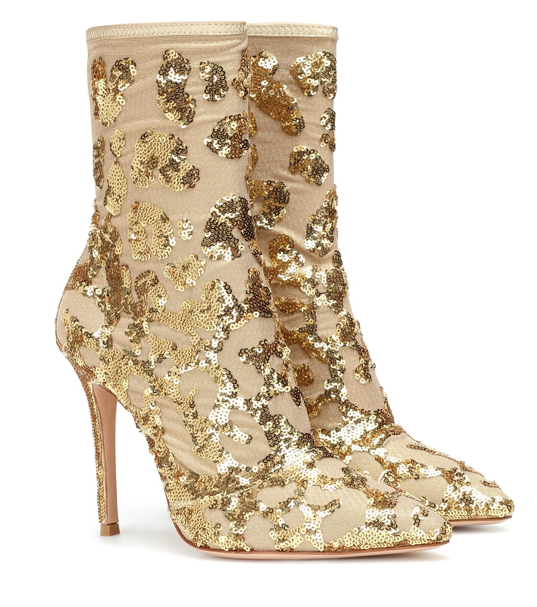 Bottines Daze en tulle à sequins | Gianvito Rossi