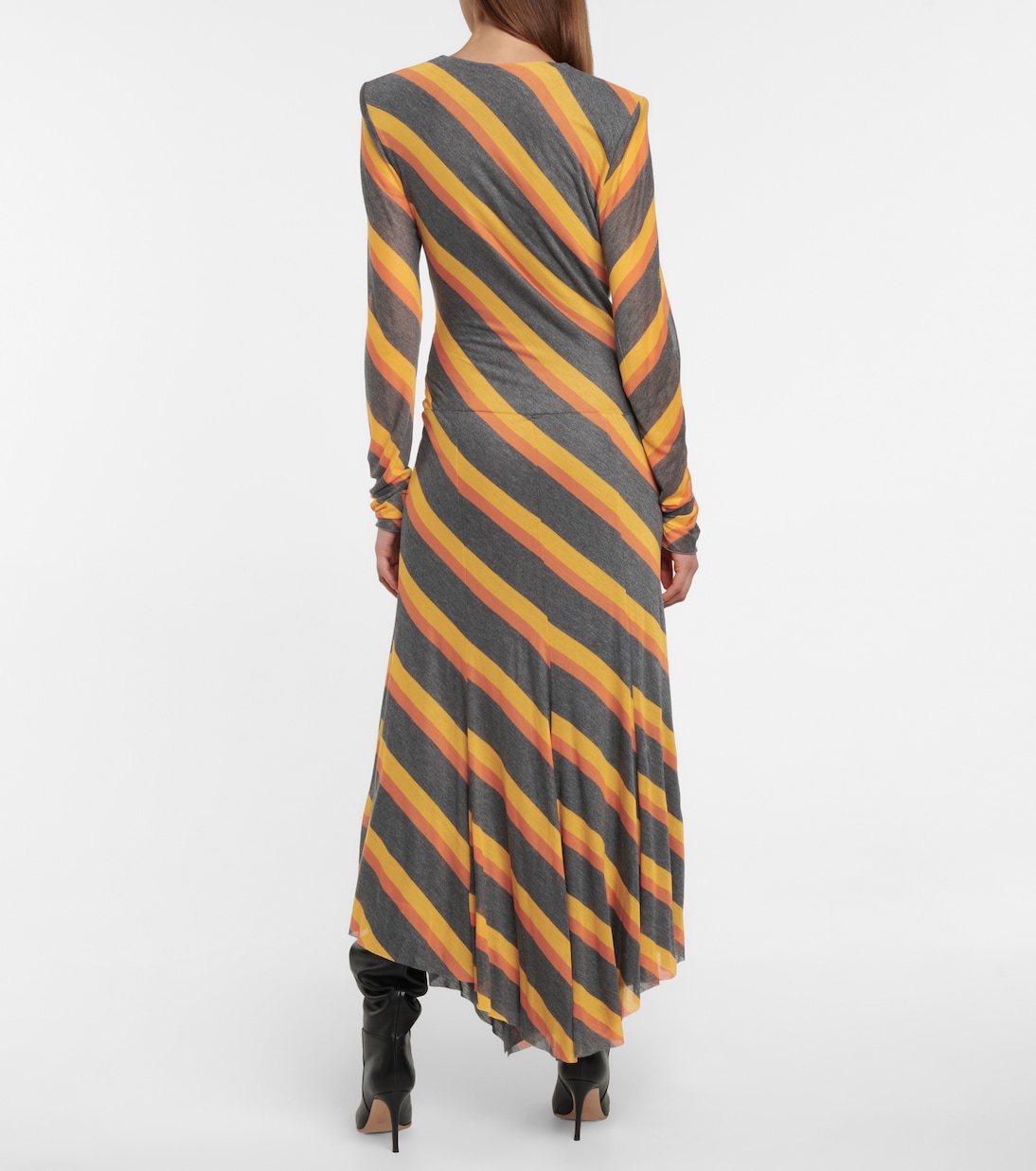 Striped jersey midi dress | Philosophy di Lorenzo Serafini