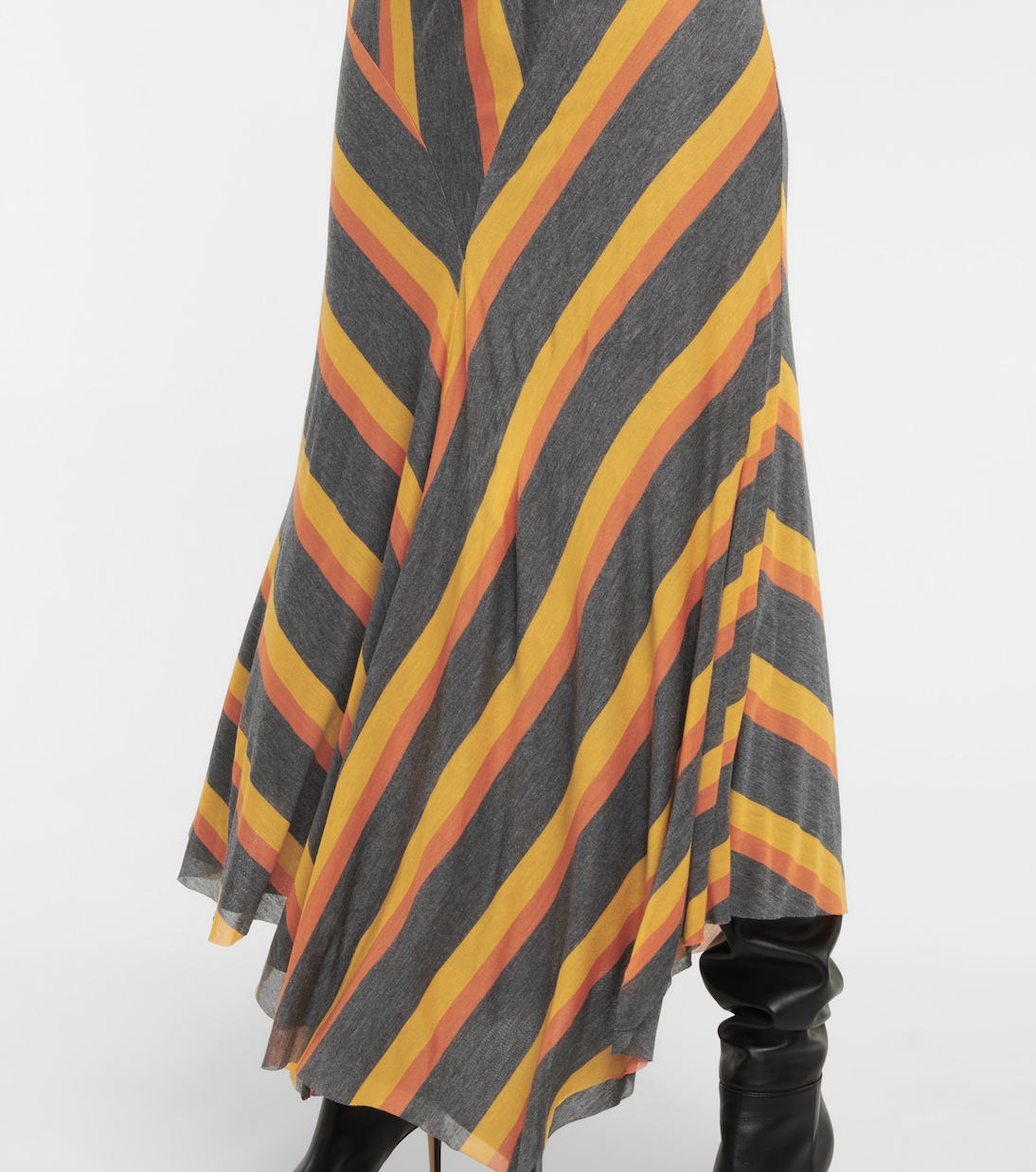 Striped jersey midi dress | Philosophy di Lorenzo Serafini