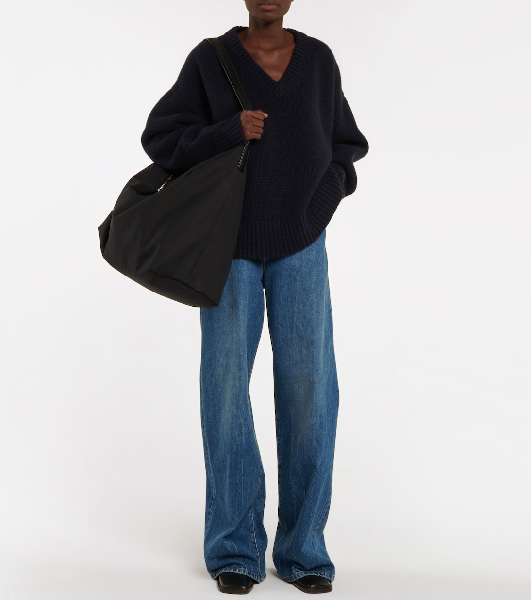 Jeans a Gamba Larga e Vita Alta Egli per uno Stile Giovane e Moderno