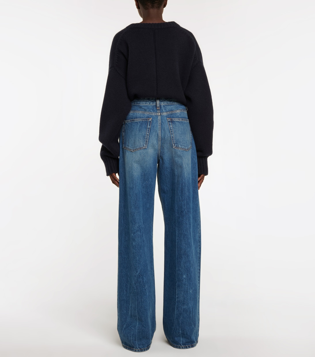 Jeans a Gamba Larga e Vita Alta Egli per uno Stile Giovane e Moderno