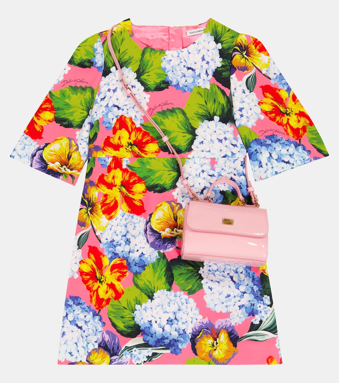 Floral crêpe dress | Dolce&Gabbana Kids