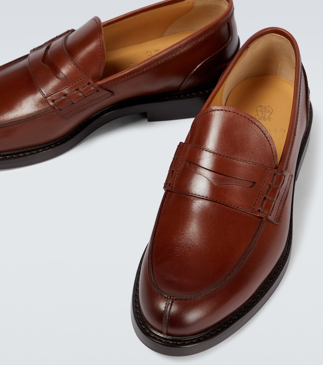 Mocasines penny de piel | Brunello Cucinelli