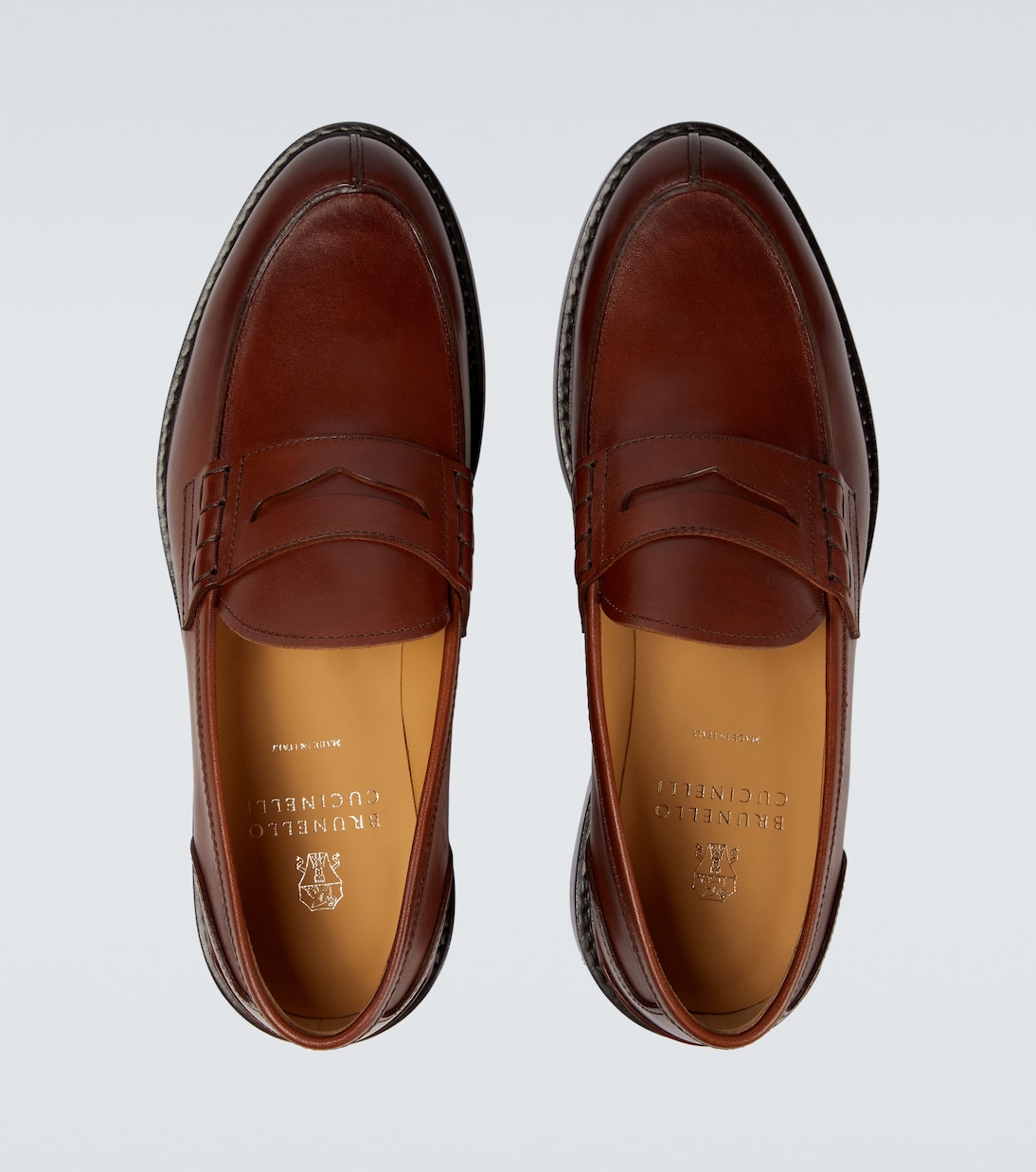 Mocasines penny de piel | Brunello Cucinelli