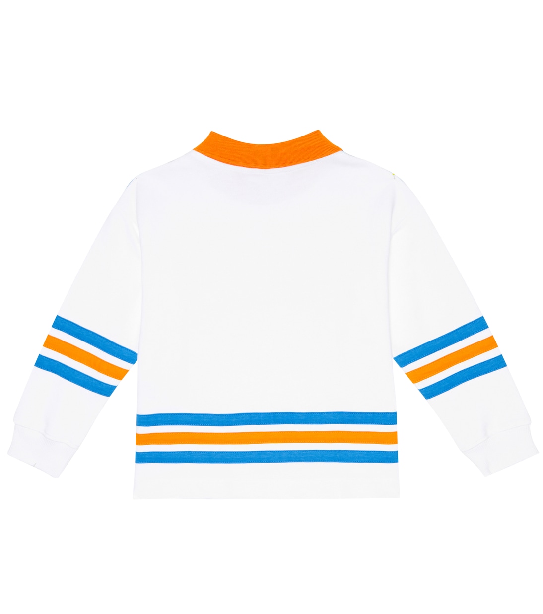 Felpa in cotone a righe con logo | Moschino Kids