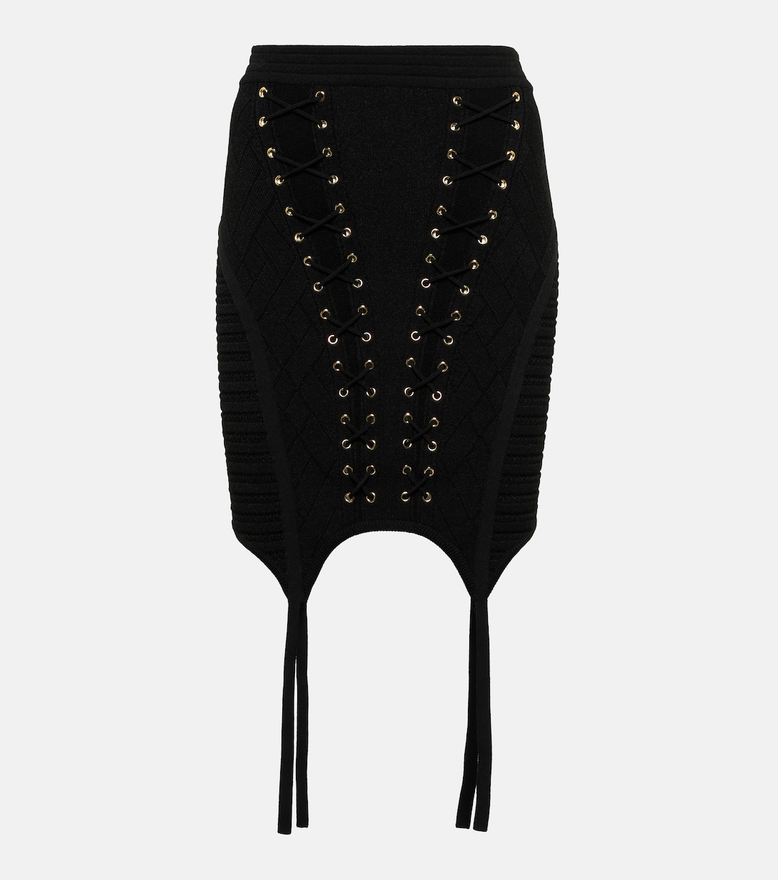 Verzierter Minirock aus Strick | Balmain