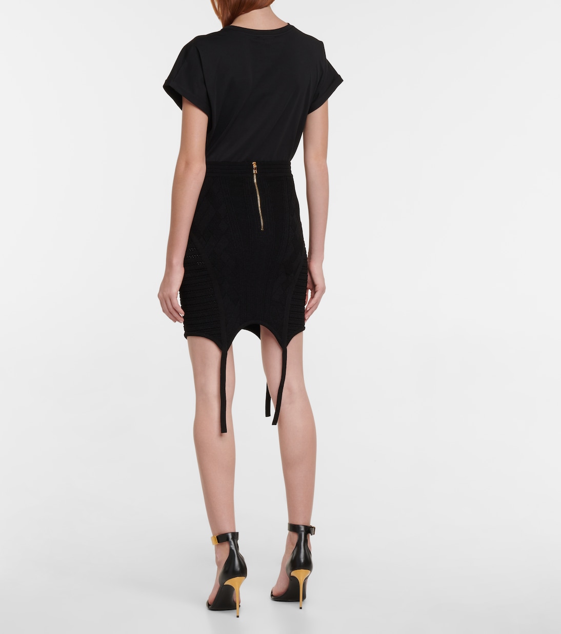 Verzierter Minirock aus Strick | Balmain