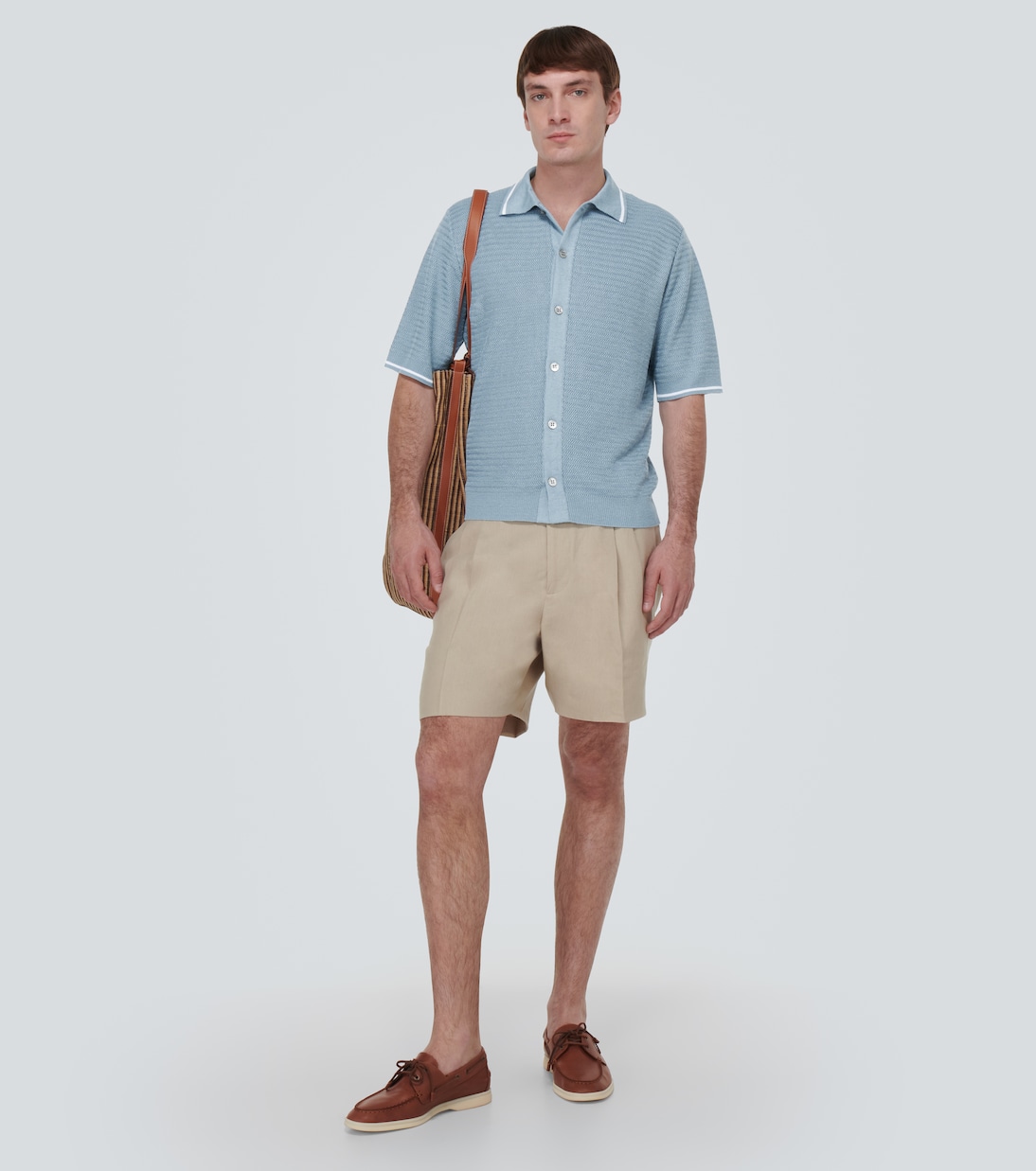 Linen polo top | Loro Piana