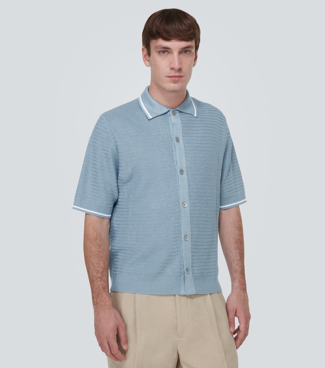 Linen polo top | Loro Piana