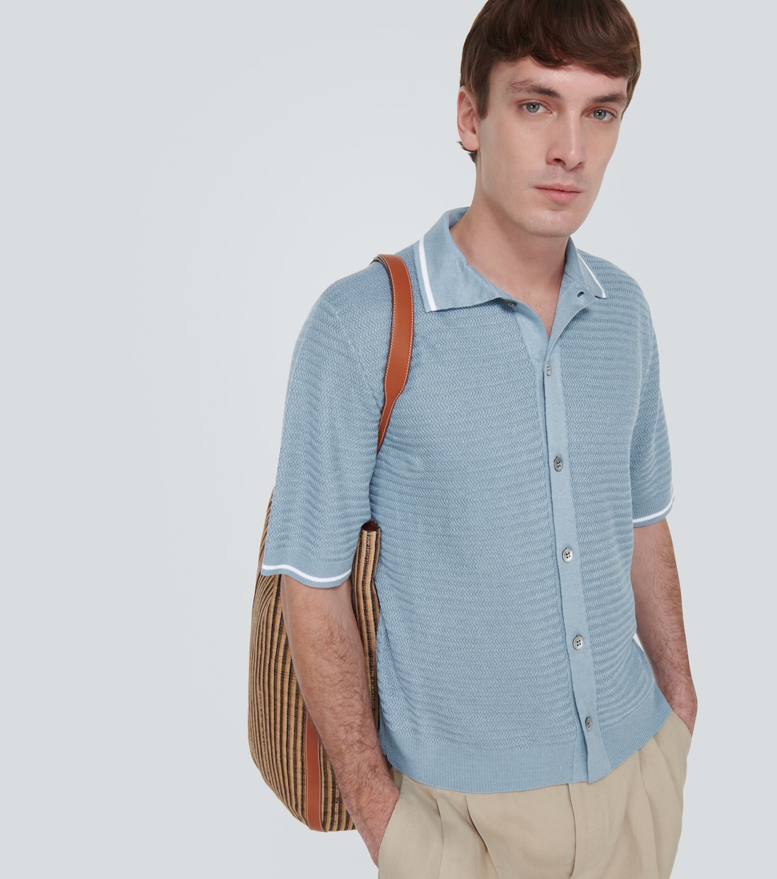 Linen polo top | Loro Piana