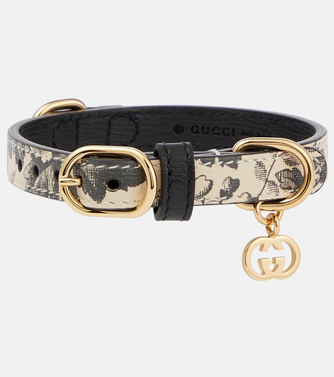 Herbarium XS faux leather dog collar in multicoloured Gucci Mytheresa