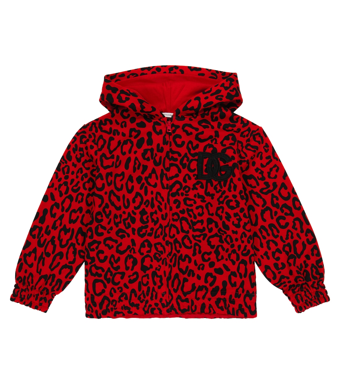 Leopard-print cotton jersey hoodie | Dolce&Gabbana Kids