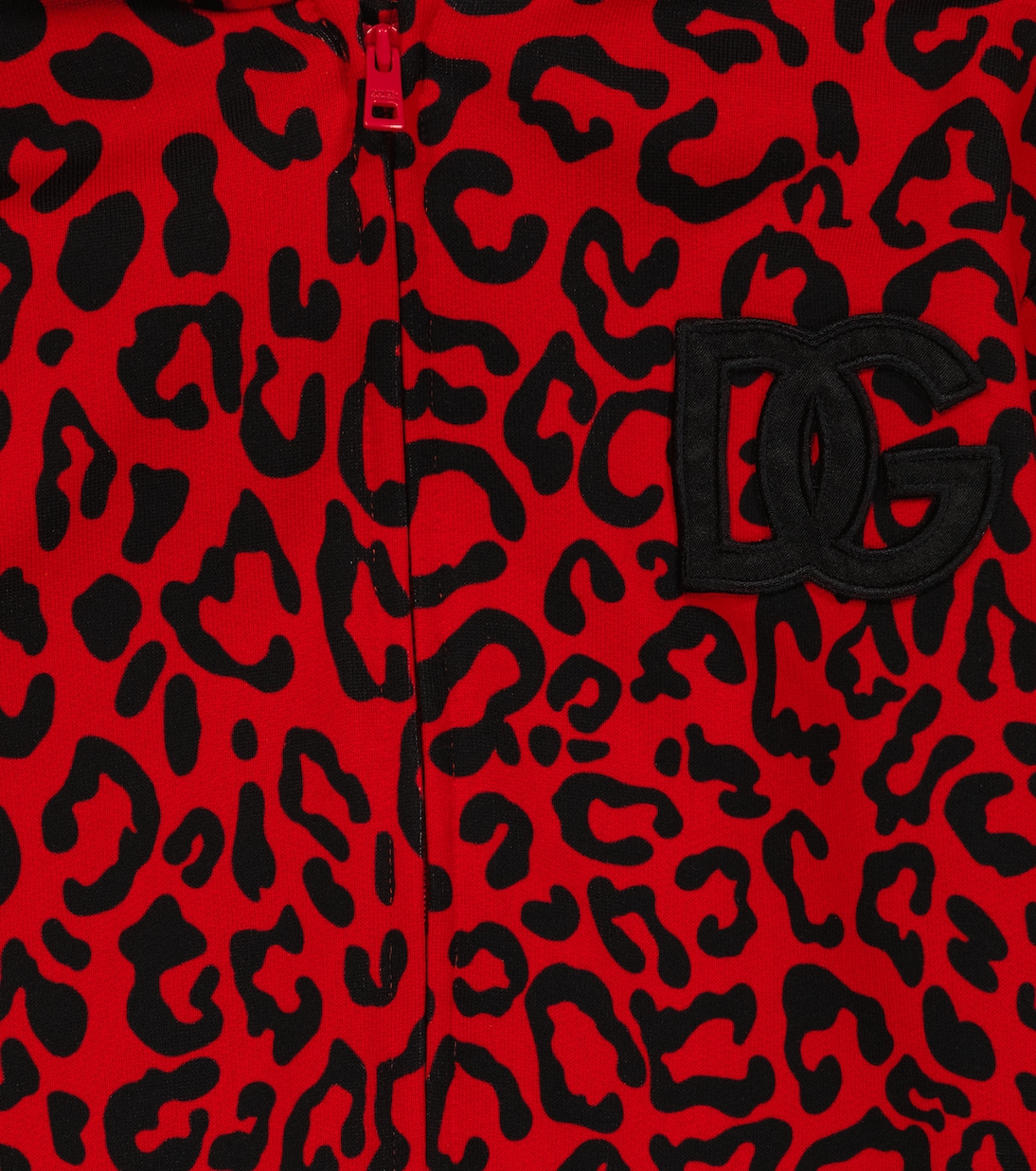 Leopard-print cotton jersey hoodie | Dolce&Gabbana Kids