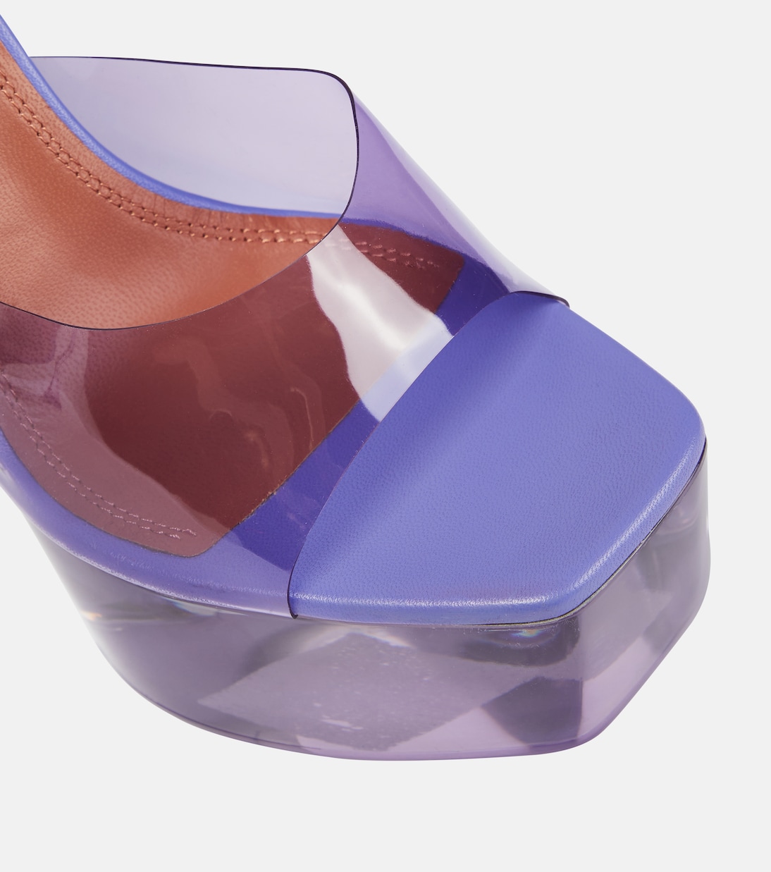 Sandali Dalida Glass in PVC con plateau | Amina Muaddi