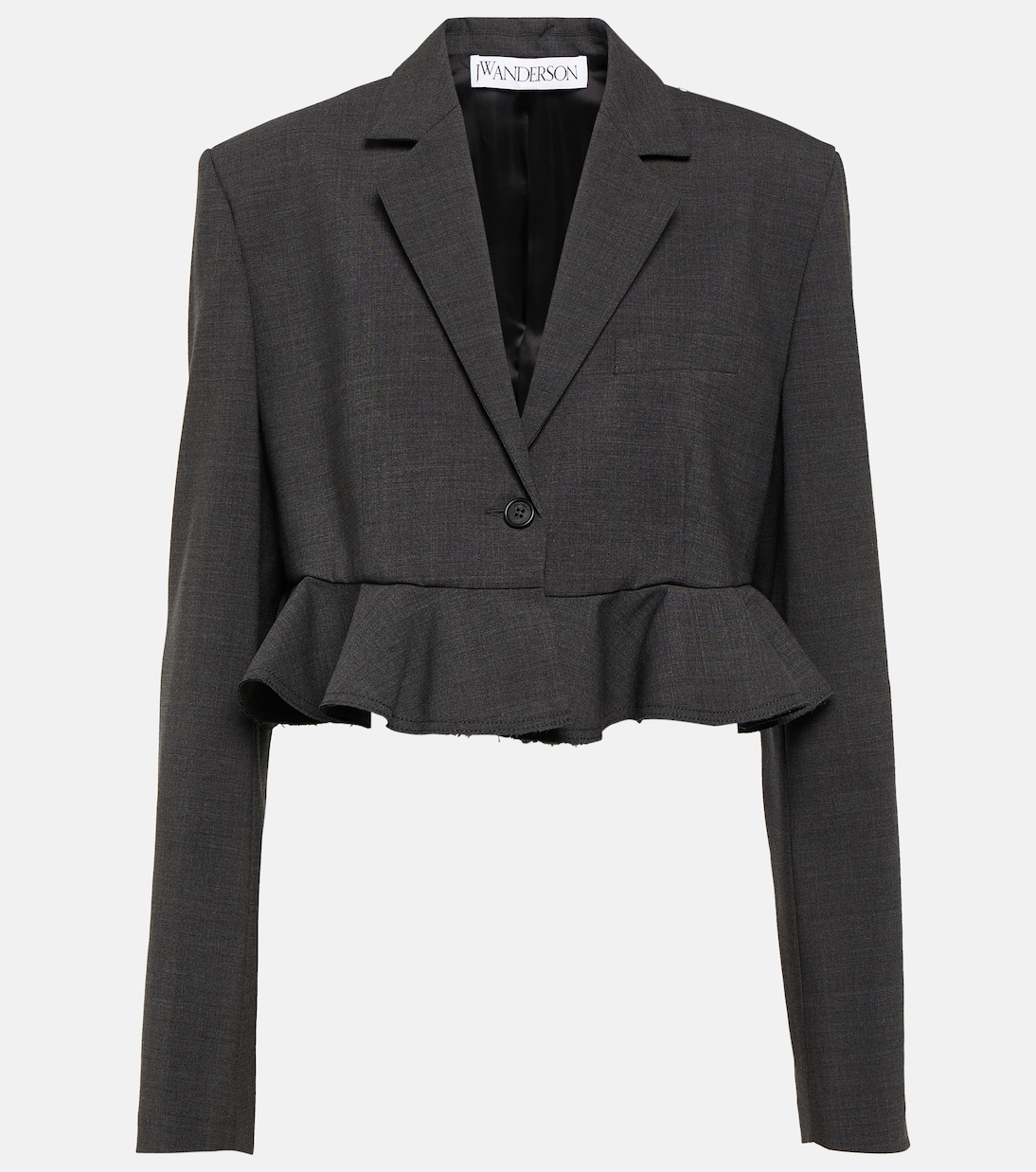Blazer cropped in misto lana | JW Anderson