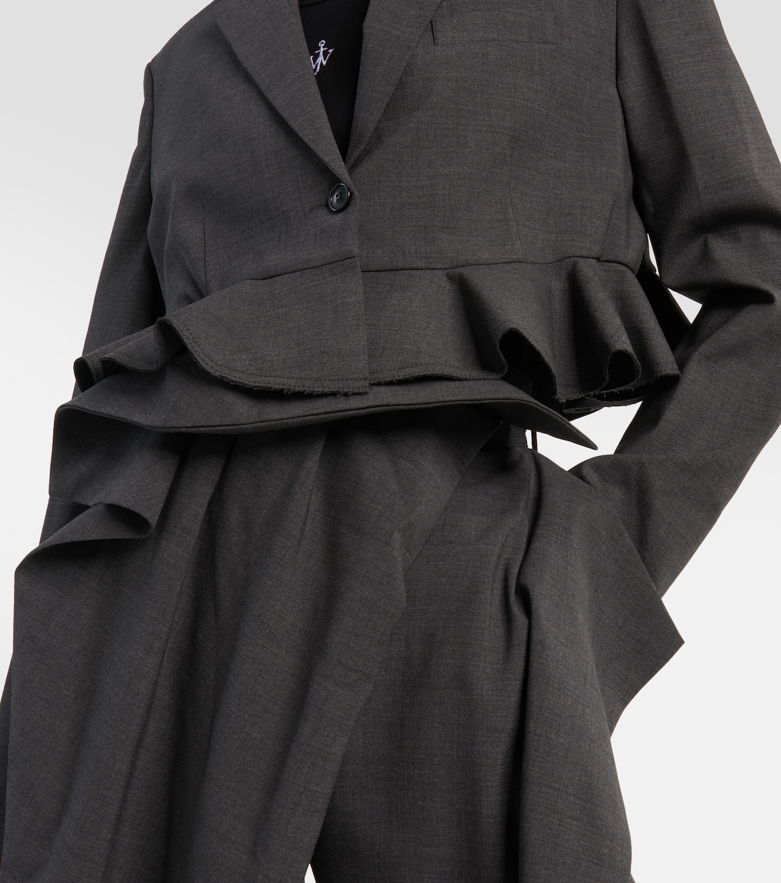 Blazer cropped in misto lana | JW Anderson