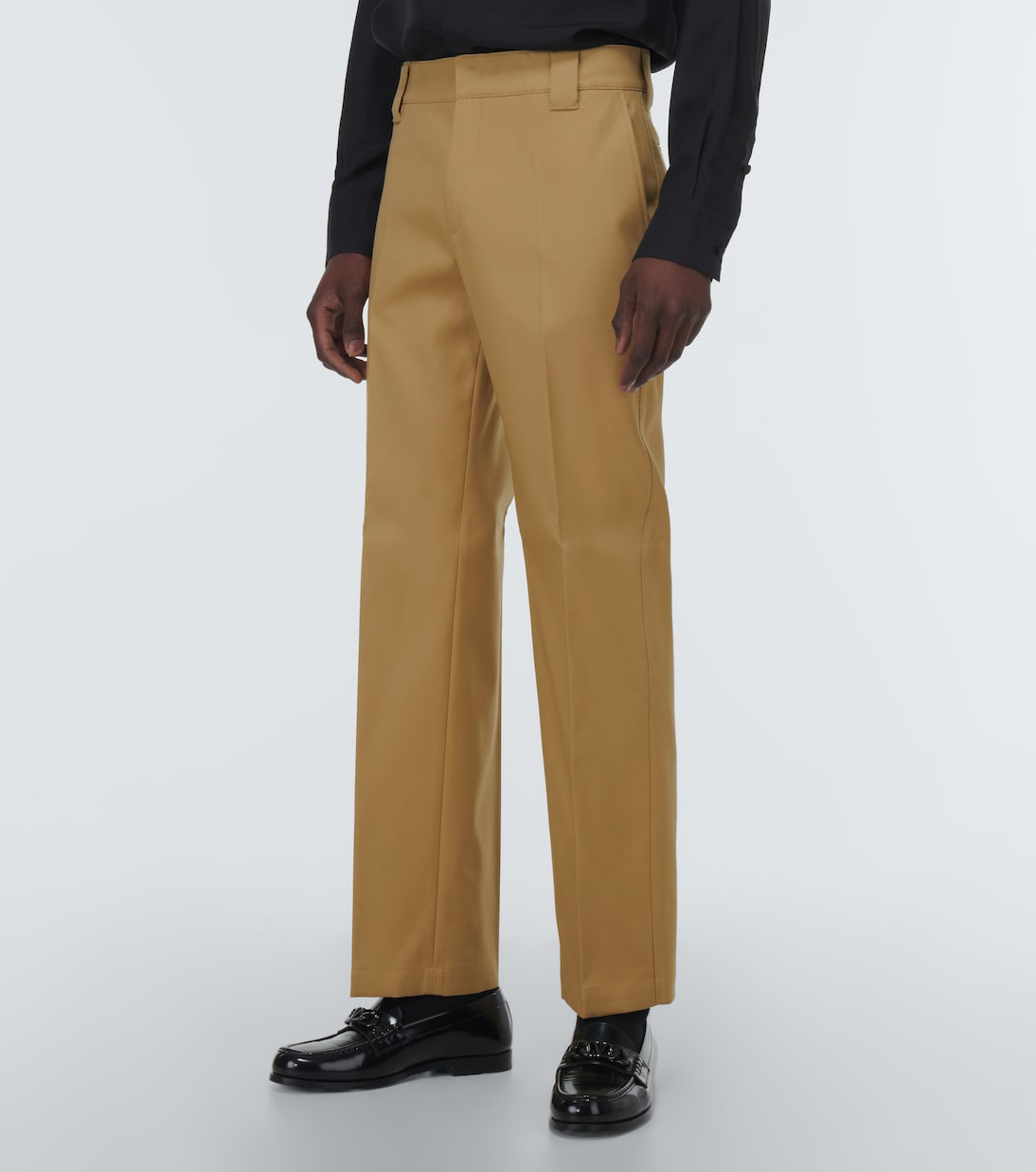 Pantalones rectos en gabardina de algodón | Valentino