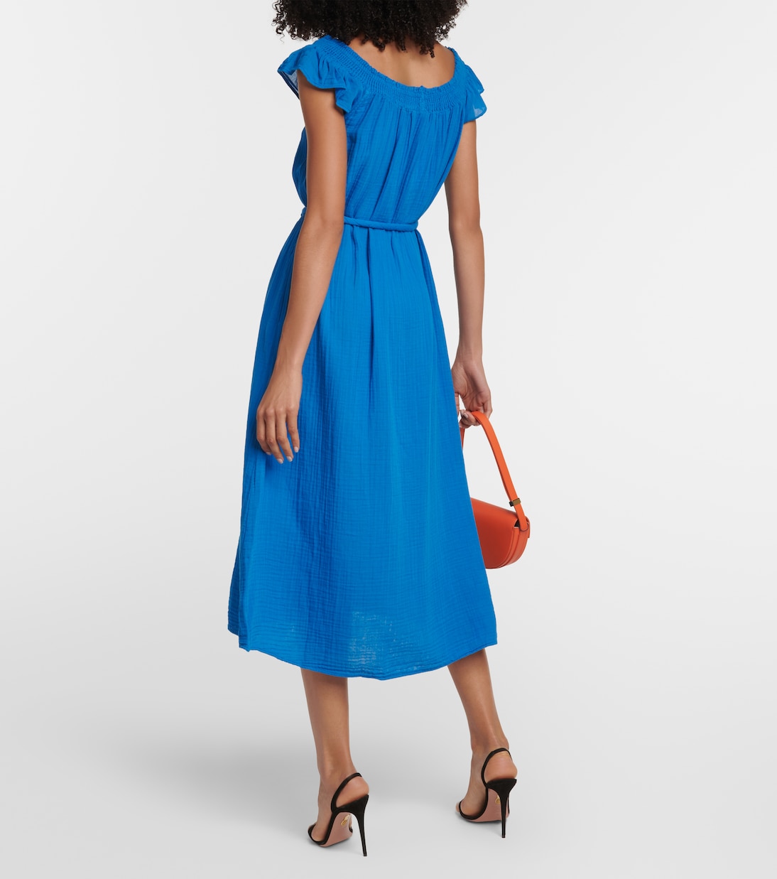 Justine cotton midi dress | Velvet