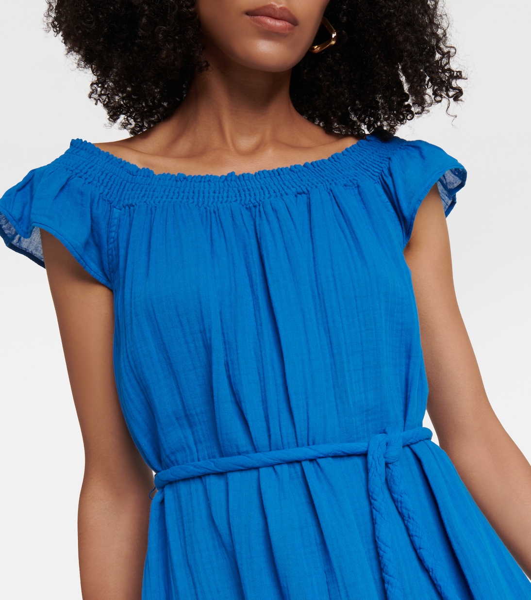 Justine cotton midi dress | Velvet