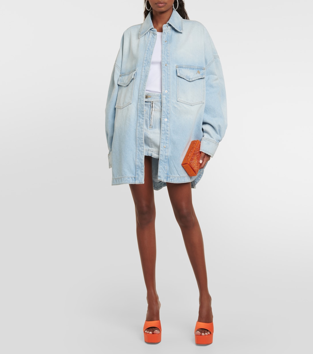 Mules con plataforma Dalida de satén | Amina Muaddi