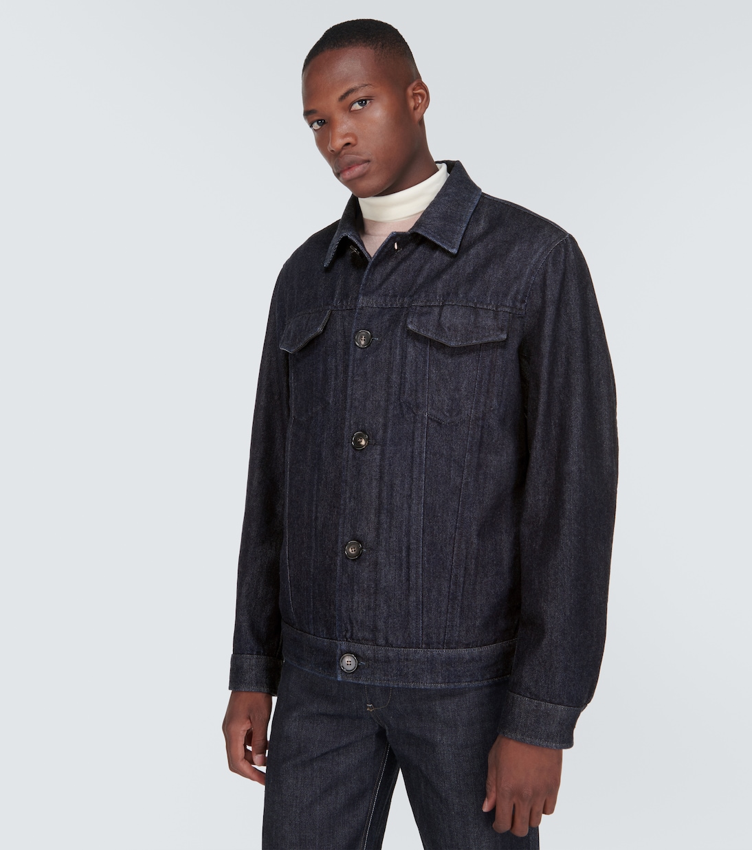 Neive denim and cashmere jacket | Loro Piana