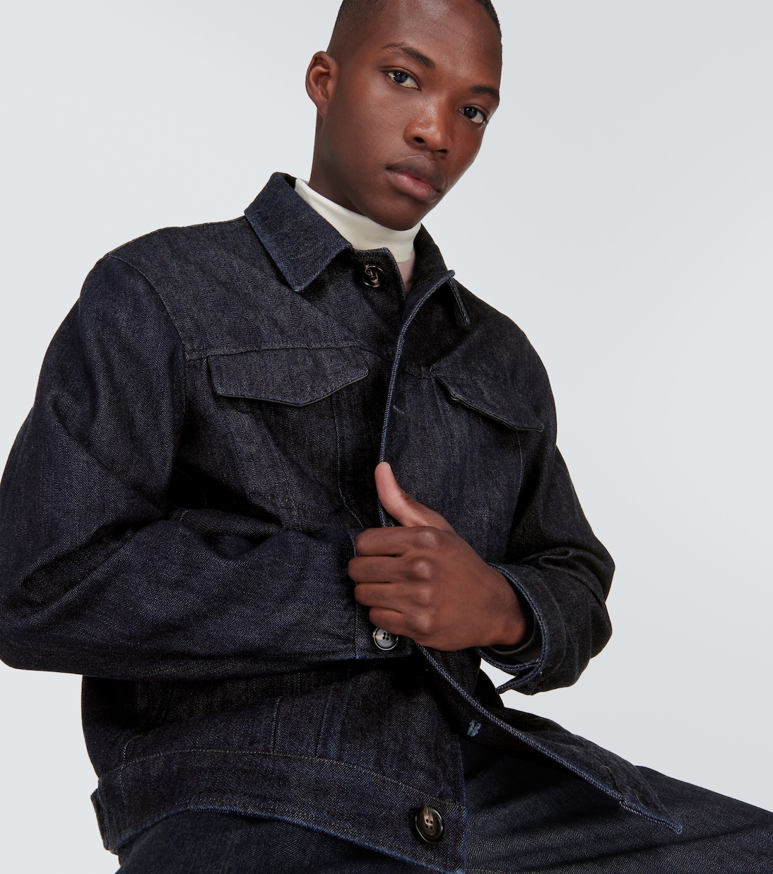 Neive denim and cashmere jacket | Loro Piana