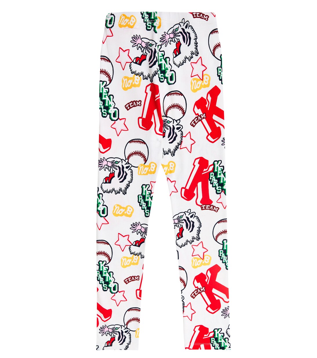 Leggings in misto cotone con stampa | Kenzo Kids