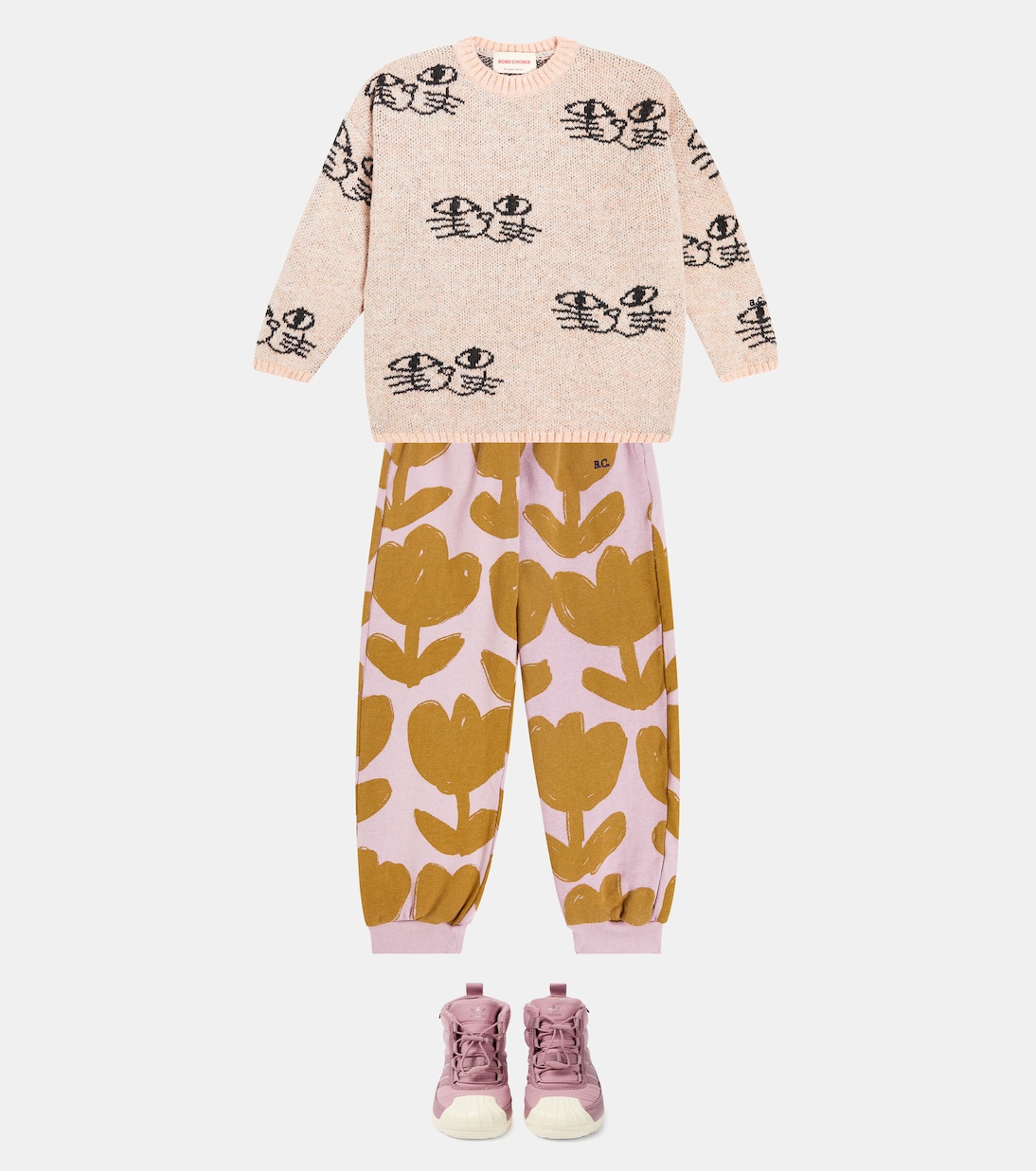 Floral cotton jersey sweatpants | Bobo Choses