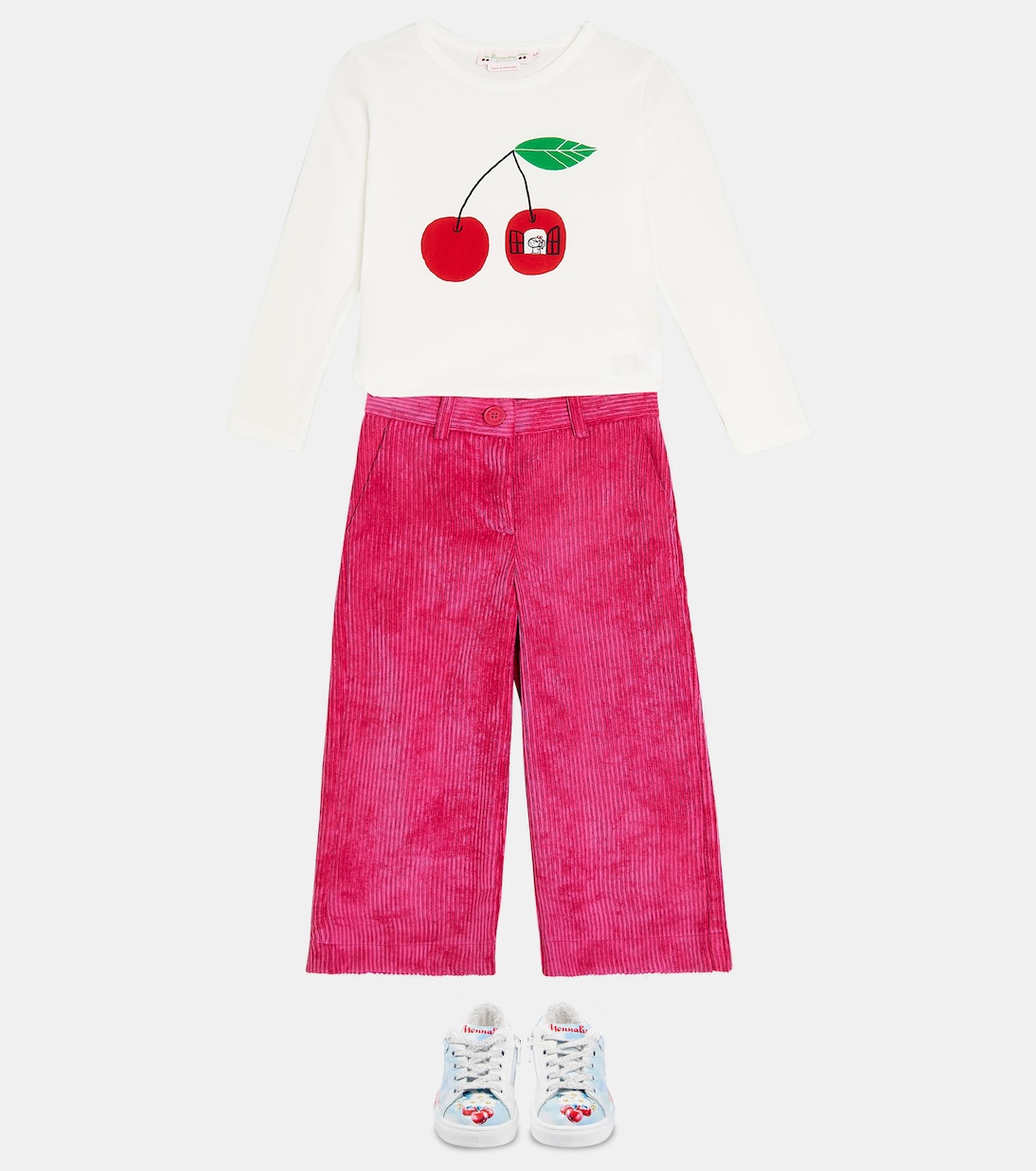 Corduroy wide-leg pants | Monnalisa