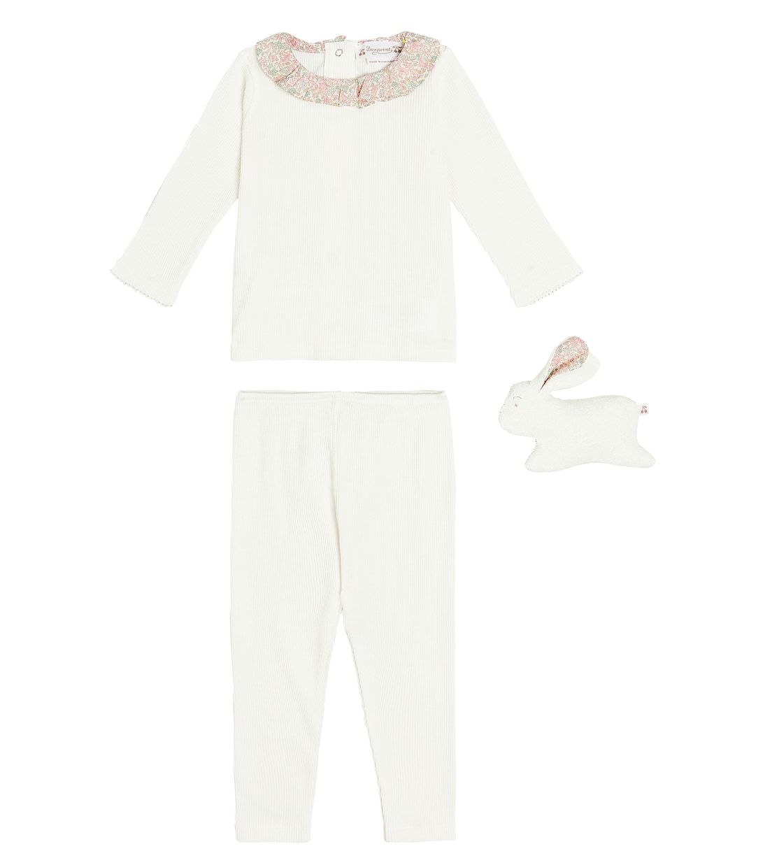 Bébé – Set top, pantalon et peluche Daisie en coton | Bonpoint