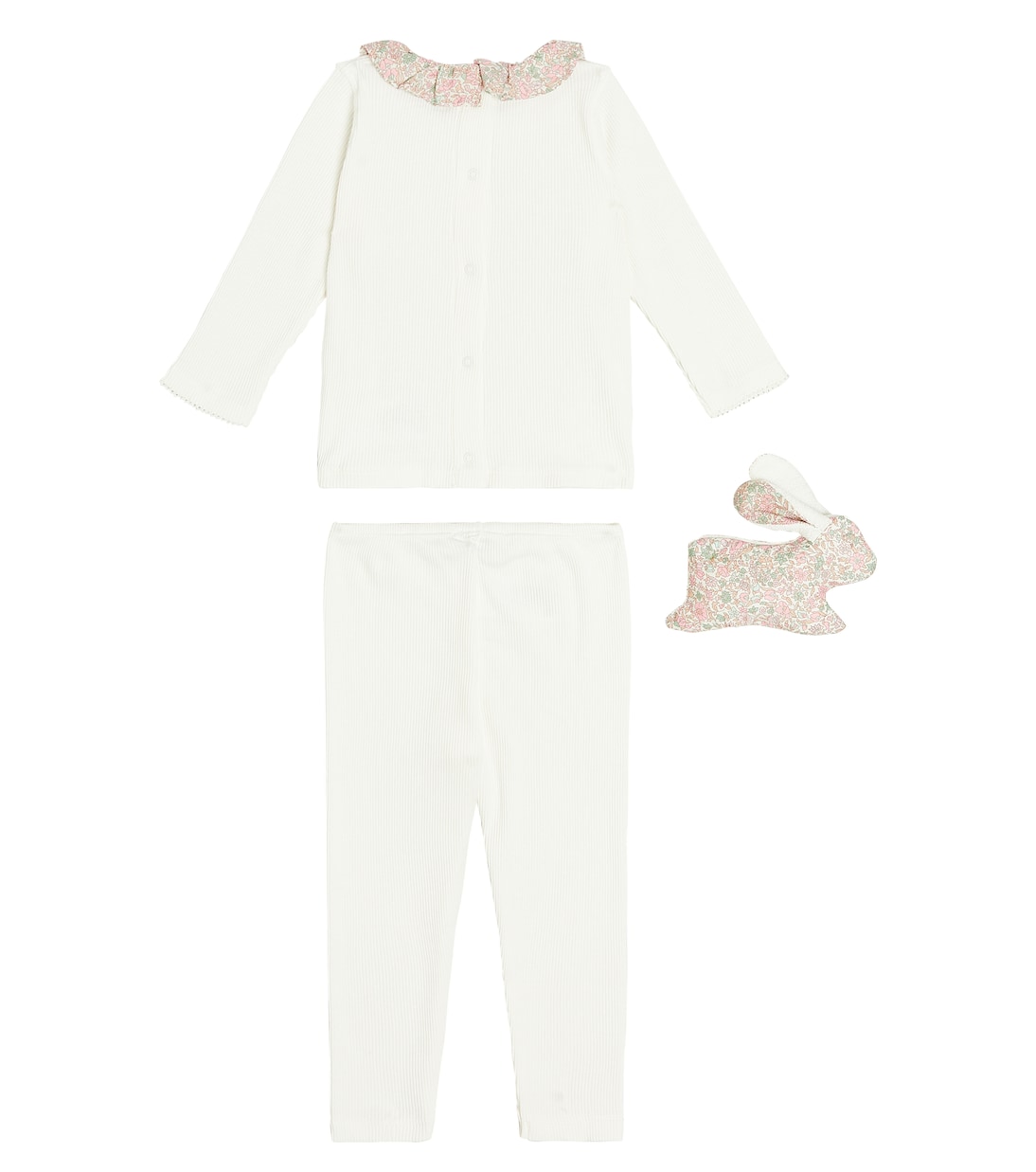Bébé – Set top, pantalon et peluche Daisie en coton | Bonpoint