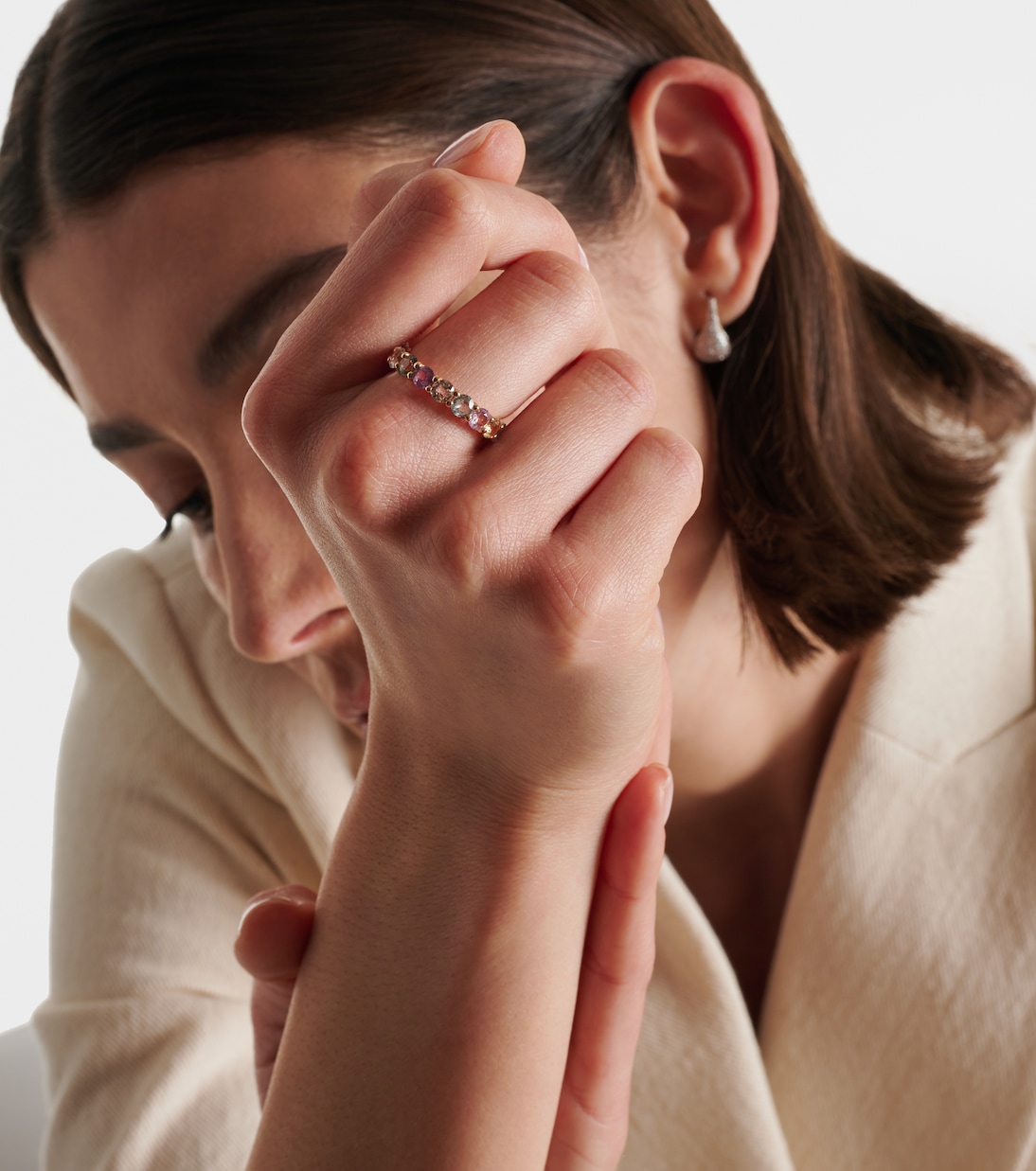 Anello in oro rosa 18kt con zaffiri - Gioielli essenziali BUCHERER per giovani