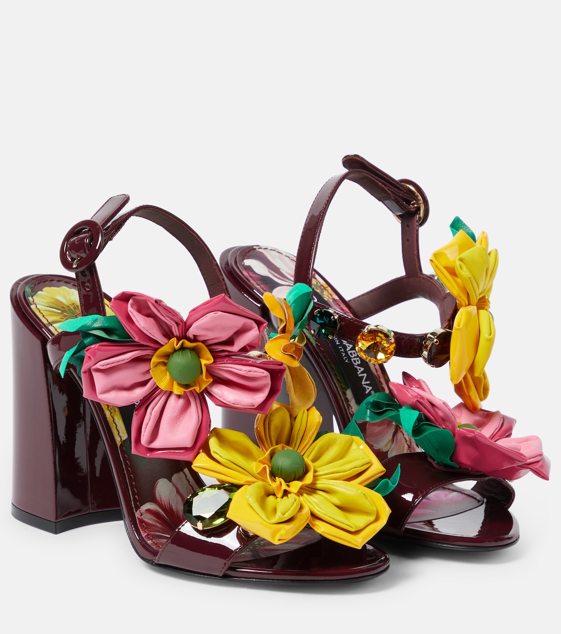 Sandali in vernice con applicazione | Dolce&Gabbana