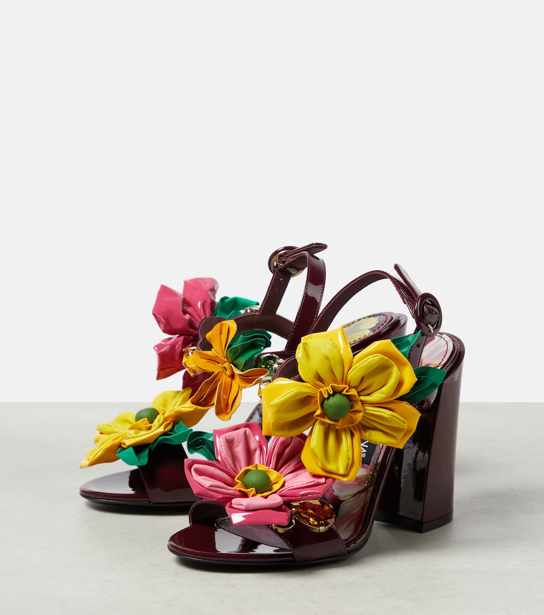 Sandali in vernice con applicazione | Dolce&Gabbana