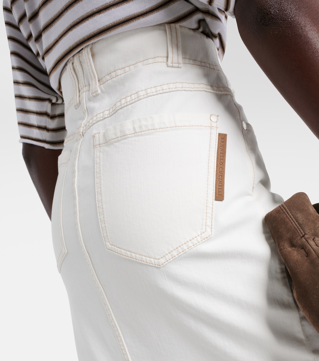 Gonna midi di jeans | Brunello Cucinelli