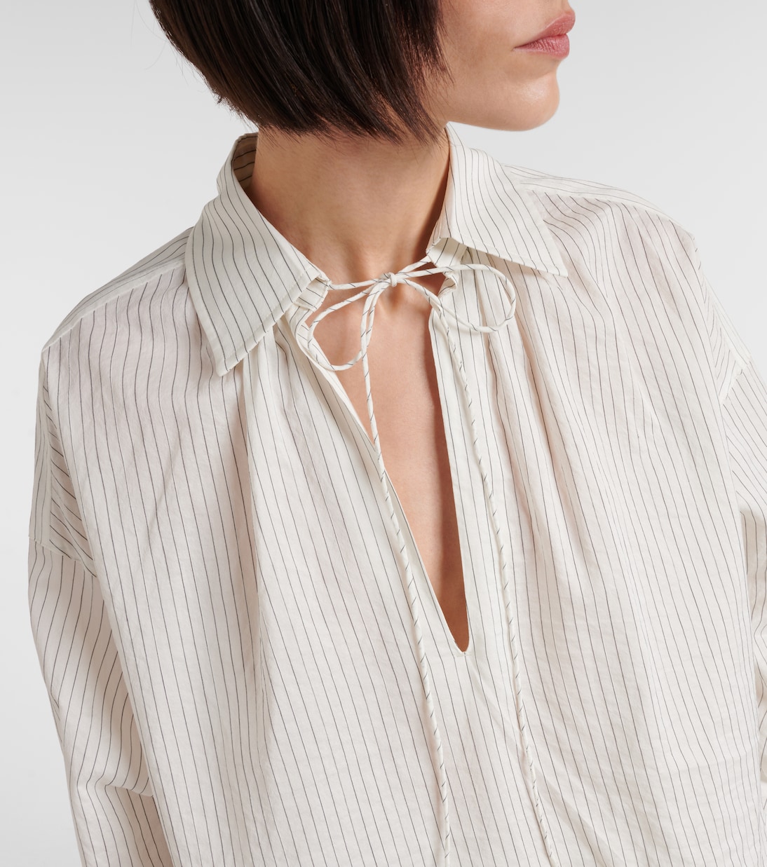 Saletta pinstripe cotton and silk shirt | Max Mara