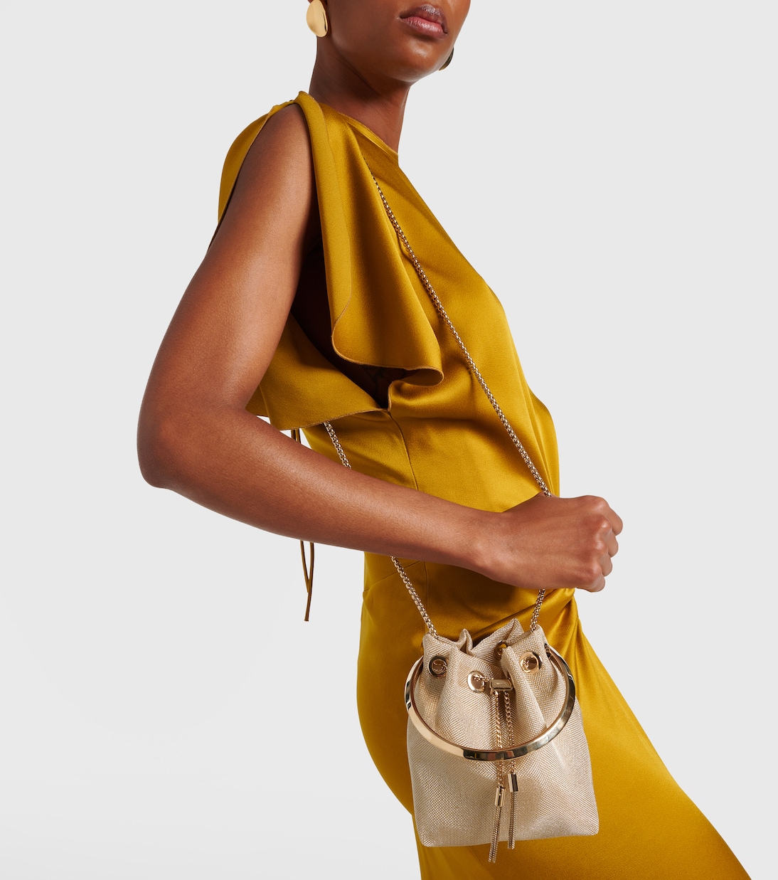 Bon Bon Small mesh bucket bag | Jimmy Choo
