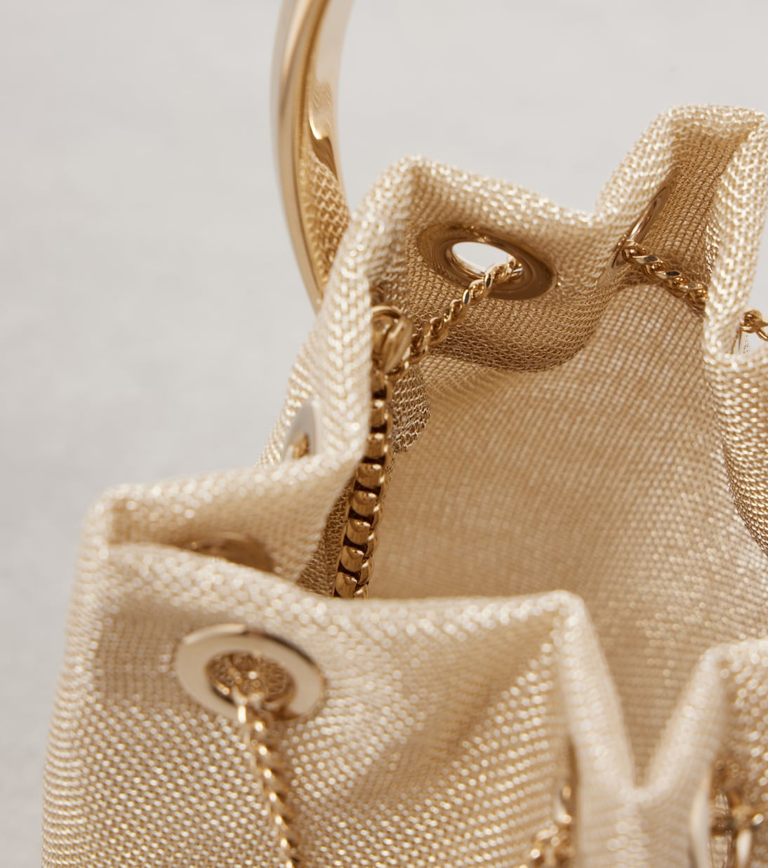 Bon Bon Small mesh bucket bag | Jimmy Choo
