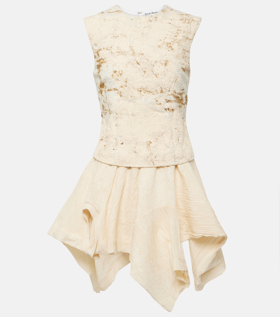 Miniabito in misto cotone con stampa | Acne Studios