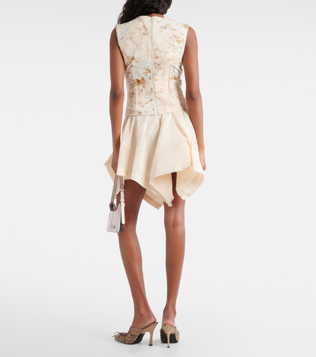 Miniabito in misto cotone con stampa | Acne Studios