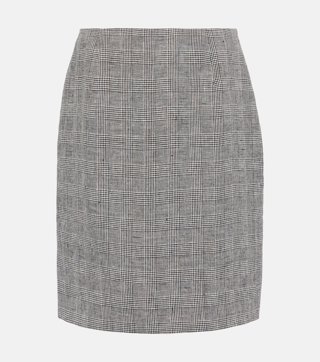 Coci checked linen pencil skirt | Blazé Milano