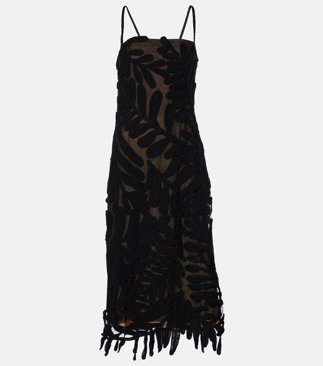 Abito midi in crochet di cotone | Oscar de la Renta