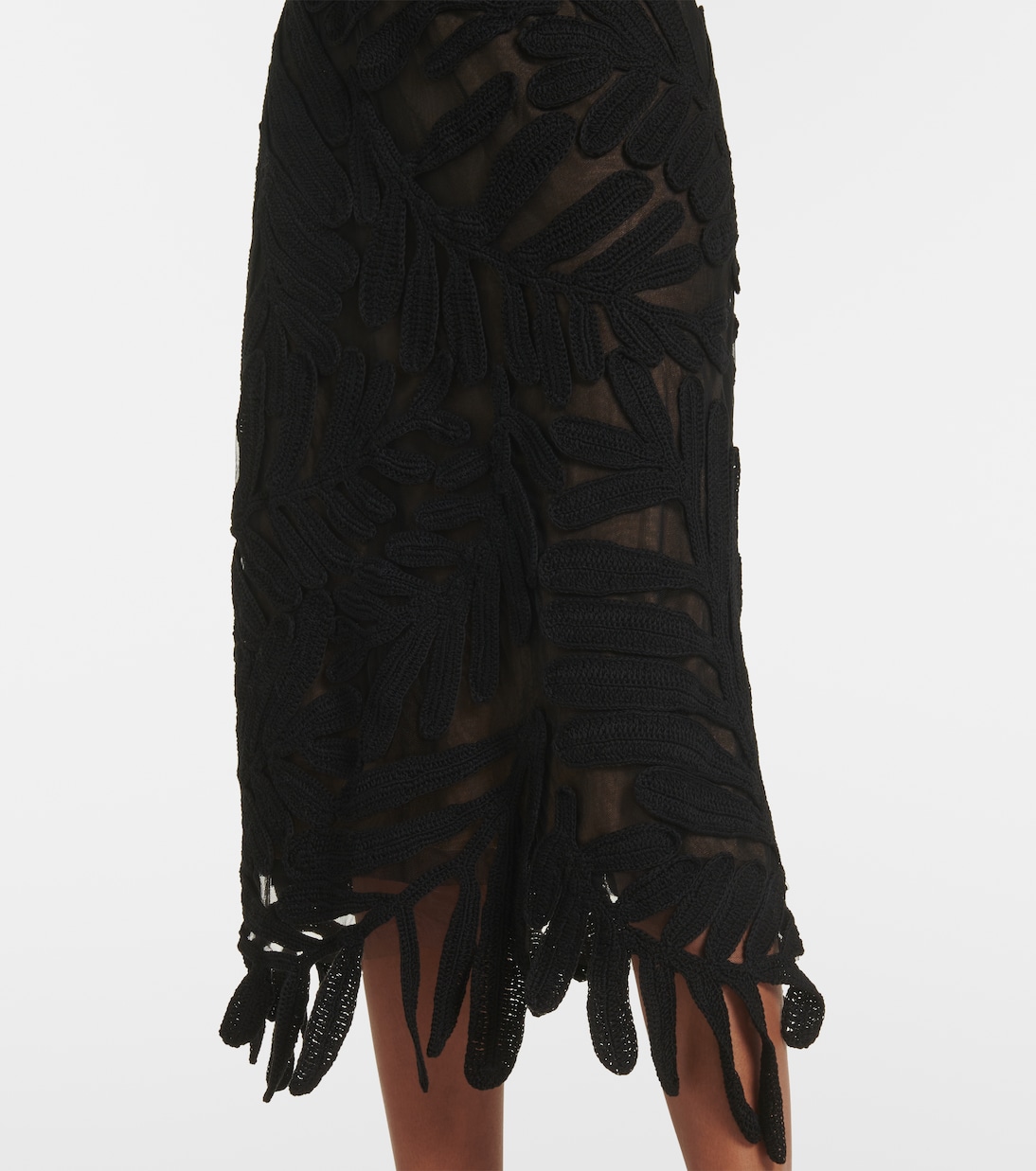 Abito midi in crochet di cotone | Oscar de la Renta