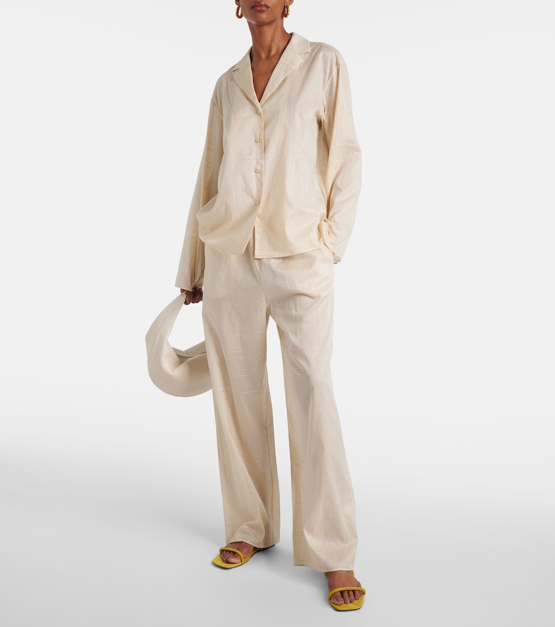 Pantalones anchos de mezcla de algodón | Toteme