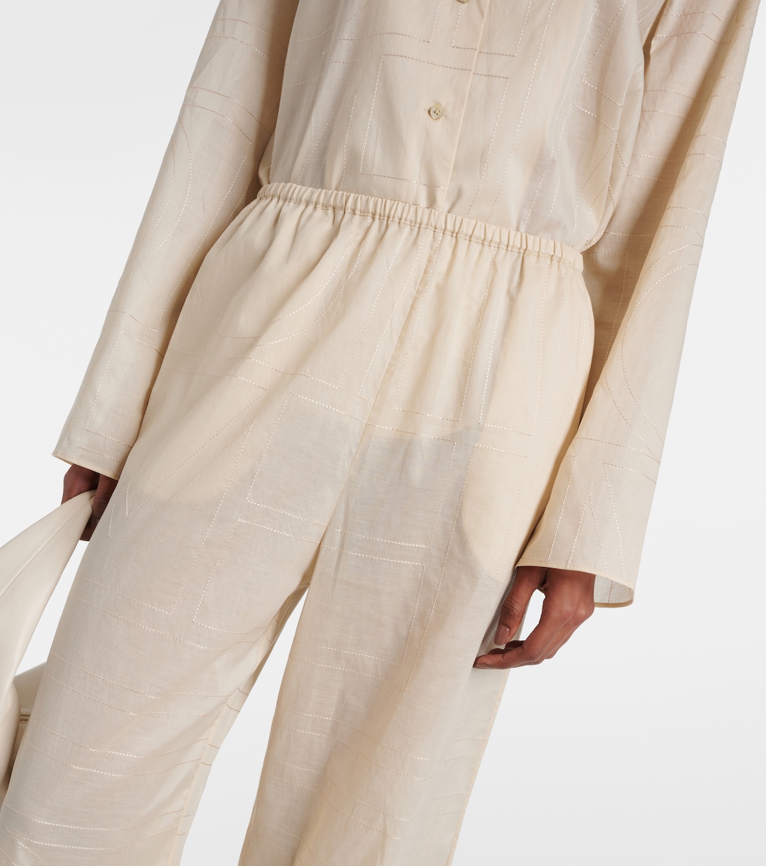 Pantalones anchos de mezcla de algodón | Toteme