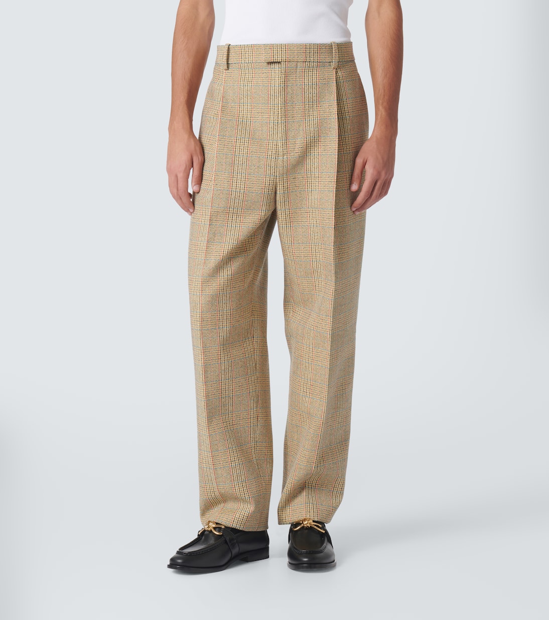 Pantaloni regular a quadri | Bottega Veneta
