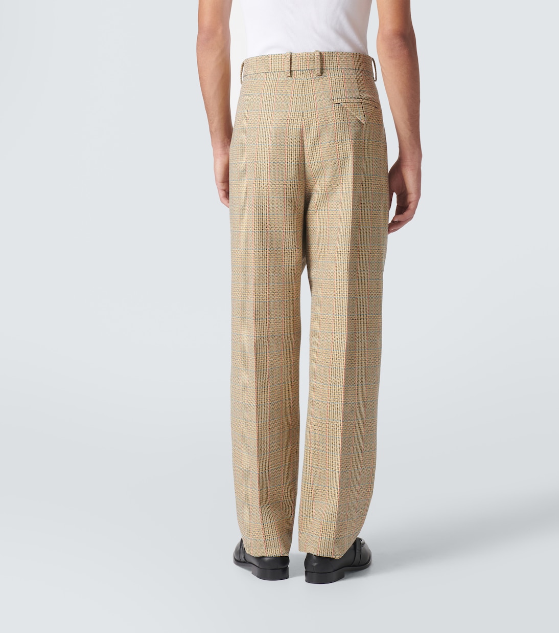 Pantaloni regular a quadri | Bottega Veneta